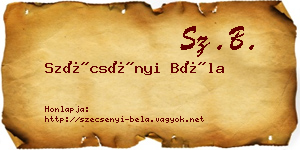Szécsényi Béla névjegykártya